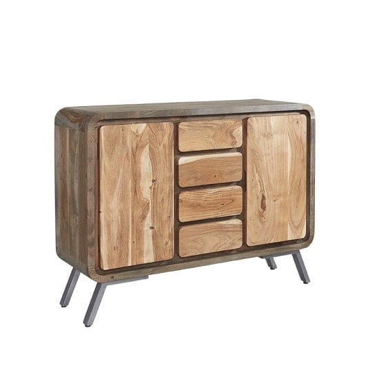 Product photograph of Reverso Wooden Sideboard In Reclaimed Wood And Iron from Furniture in Fashion