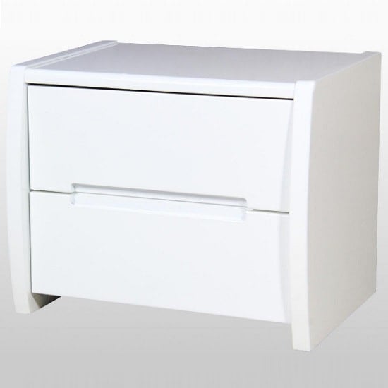 Read more about Tamsin bedside cabinet in white high gloss with 2 drawers