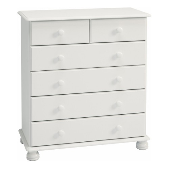 Product photograph of Richland Wooden Chest Of 6 Drawers In Off White from Furniture in Fashion