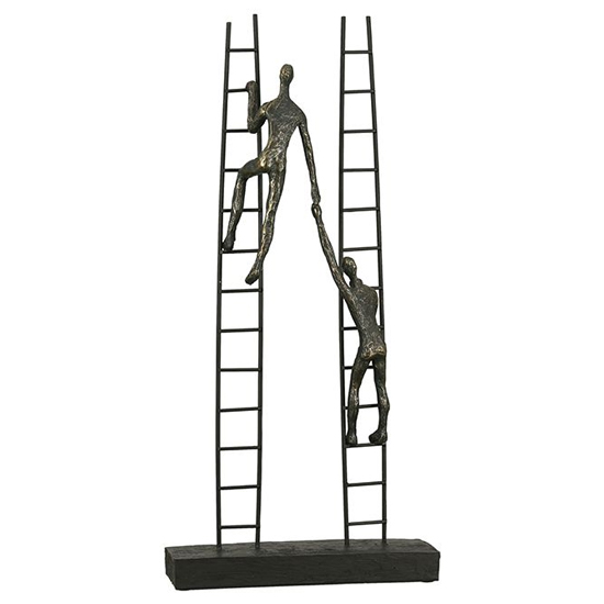 Photo of Rise poly design sculpture in antique bronze and black