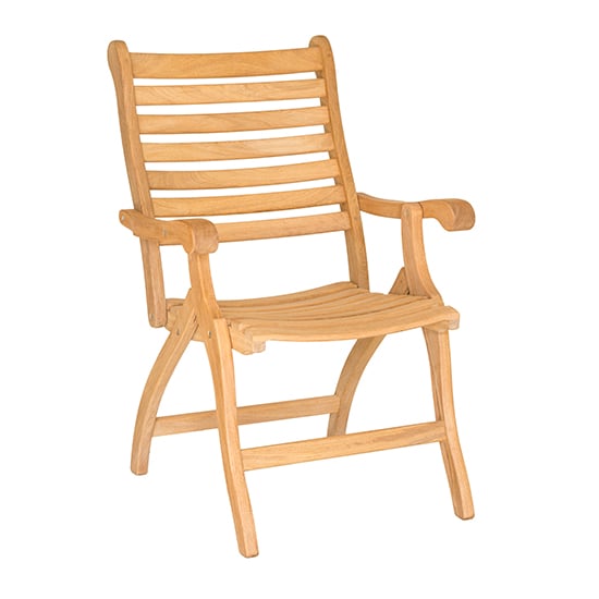 Photo of Robalt outdoor wooden folding dining armchair in natural