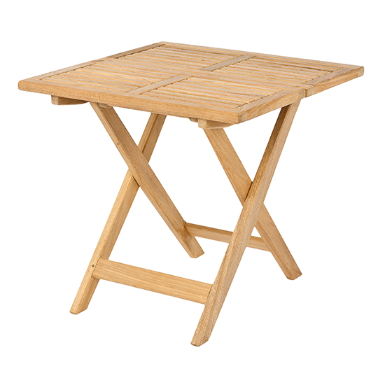 Product photograph of Robalt Outdoor Square 530mm Wooden Side Table In Natural from Furniture in Fashion