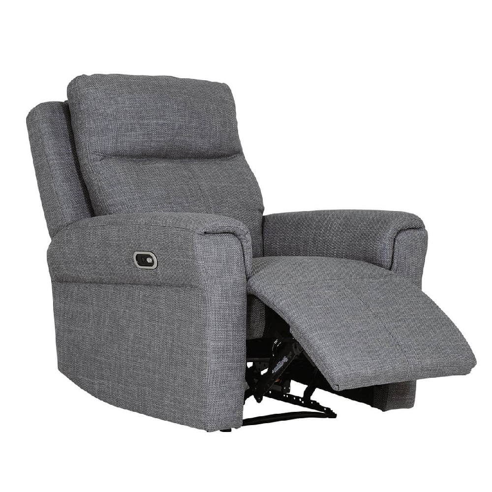 Product photograph of Rochester Fabric 1 Seater Electric Recliner Chair In Charcoal from Furniture in Fashion