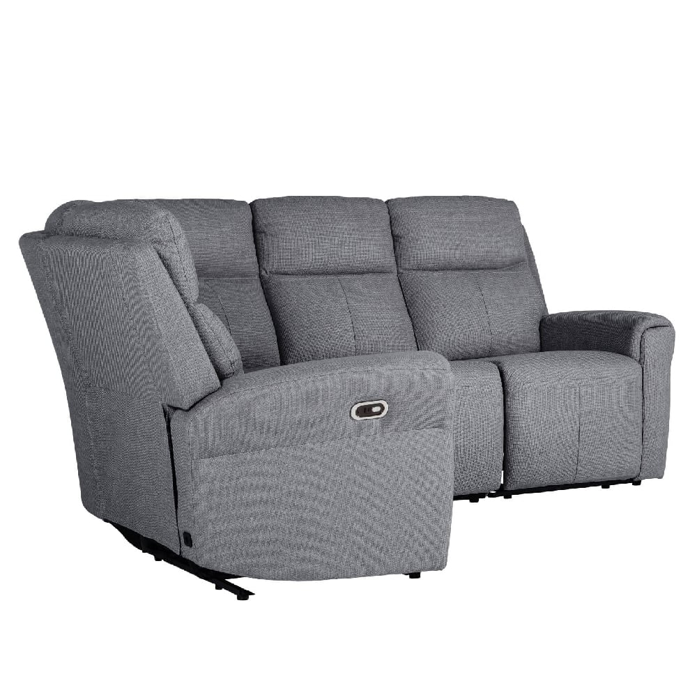 Product photograph of Rochester Fabric Corner Electric Recliner Sofa In Charcoal from Furniture in Fashion