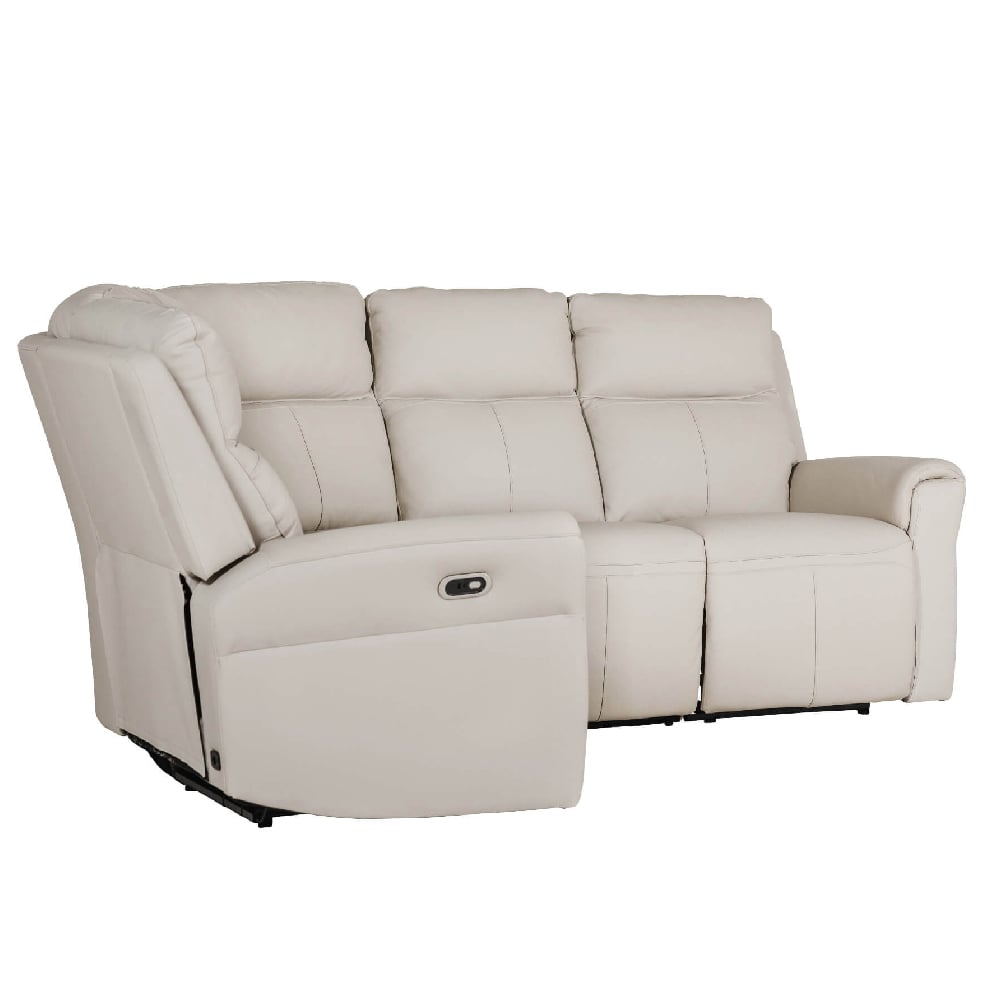 Product photograph of Rochester Leather Corner Electric Recliner Sofa In Stone from Furniture in Fashion