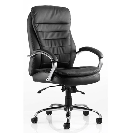 Product photograph of Rocky Leather High Back Executive Office Chair In Black from Furniture in Fashion