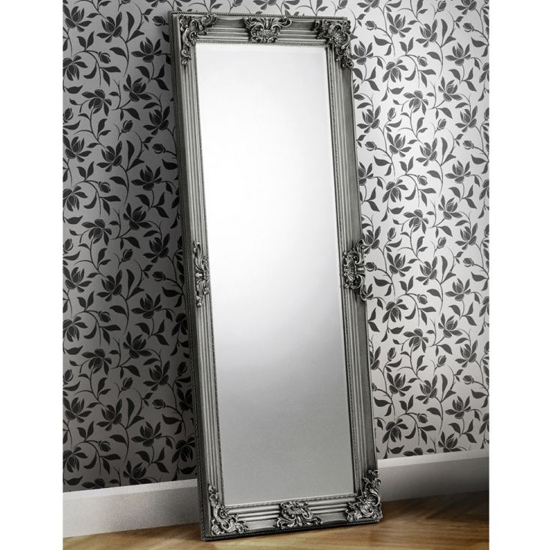 Product photograph of Raheema Lean To Dressing Mirror In Pewter from Furniture in Fashion