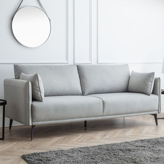 Read more about Rania fabric 3 seater sofa in palmira wool effect