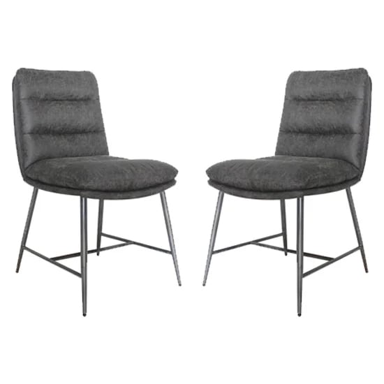 Product photograph of Rome Hickory Fabric Dining Chairs With Metal Legs In Pair from Furniture in Fashion