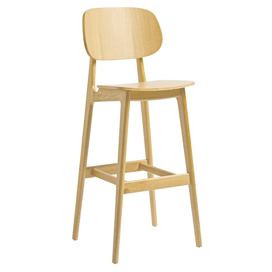 Read more about Romney wooden bar stool in natural oak