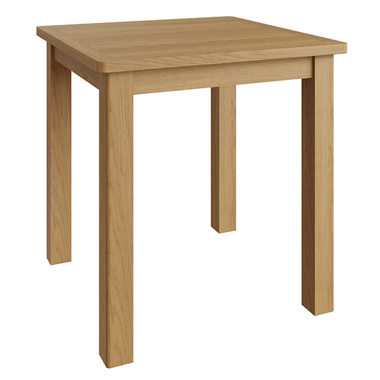Product photograph of Rosemont Square Wooden Dining Table In Rustic Oak from Furniture in Fashion