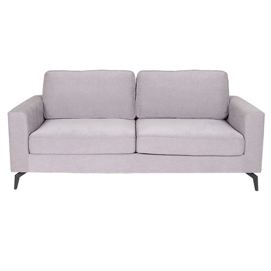 Product photograph of Roswell Fabric Upholstered 3 Seater Sofa In Grey from Furniture in Fashion