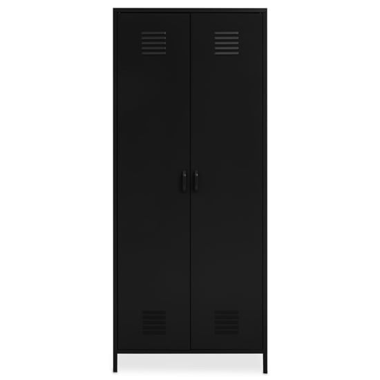 Read more about Rumi metal wardrobe with 2 doors in black