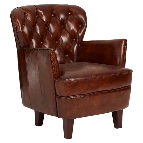 Sadalmelik Upholstered Leather Armchair In Black | Furniture in Fashion