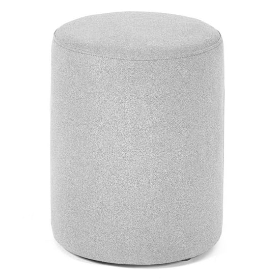 Photo of Saeran linen fabric side stool in grey
