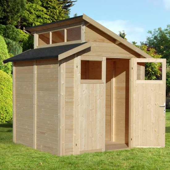 Photo of Saham wooden 7x7 shed in unpainted natural