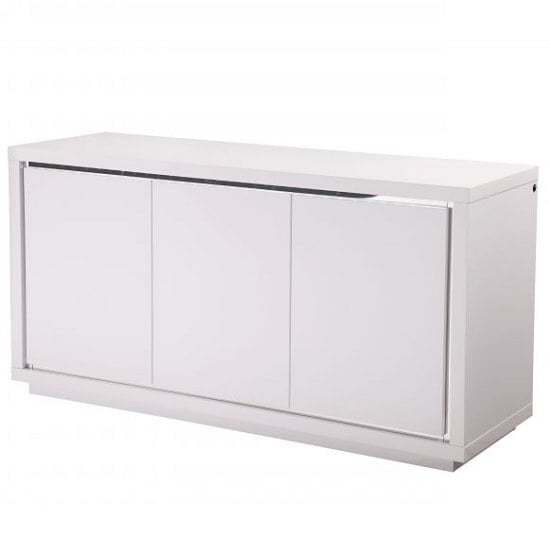 Product photograph of Spalding Modern Sideboard In White High Gloss With Led from Furniture in Fashion