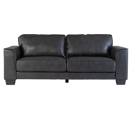 Product photograph of Salford Fabric 3 Seater Sofa In Distressed Black from Furniture in Fashion