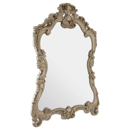 Read more about Salma wall bedroom mirror in luxurious gold frame