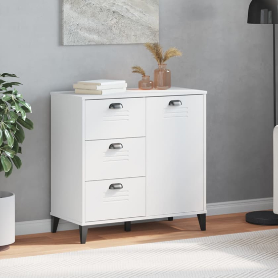 Product photograph of Widnes Wooden Sideboard With 3 Drawers In White from Furniture in Fashion