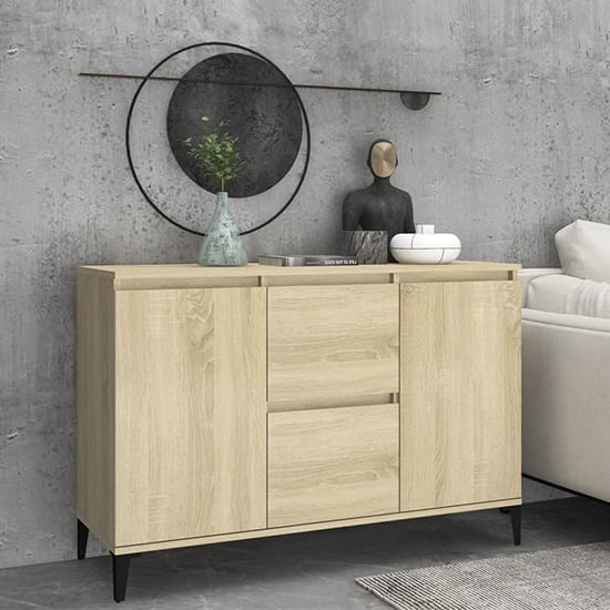 Read more about Sanaa wooden sideboard with 2 doors 2 drawers in sonoma oak