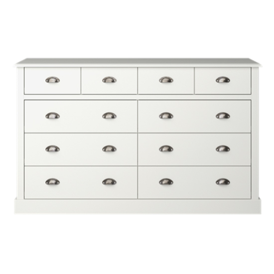 Sandringham Wooden Sideboard In Off White With 10 Drawers | Sale