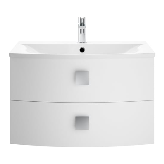 Read more about Sane 70cm wall hung unit vanity with basin in moon white