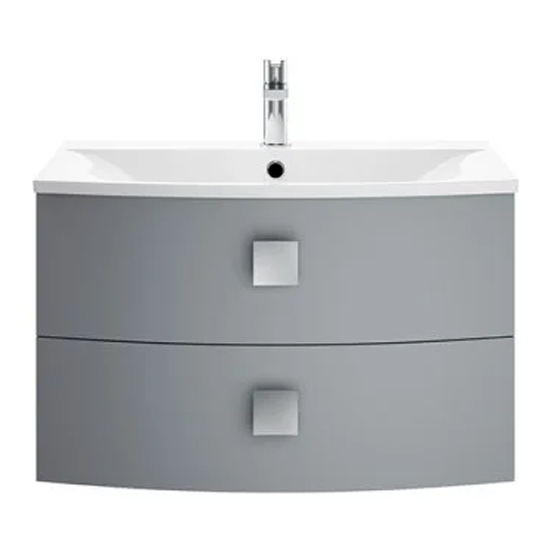 Read more about Sane 70cm wall hung vanity unit with basin in dove grey