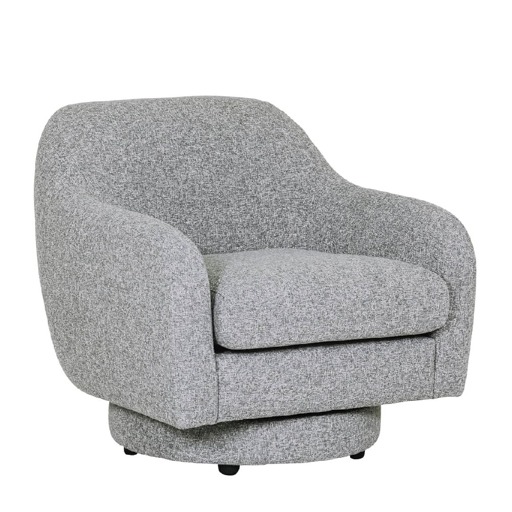 santiago fabric swivel accent chair in grey