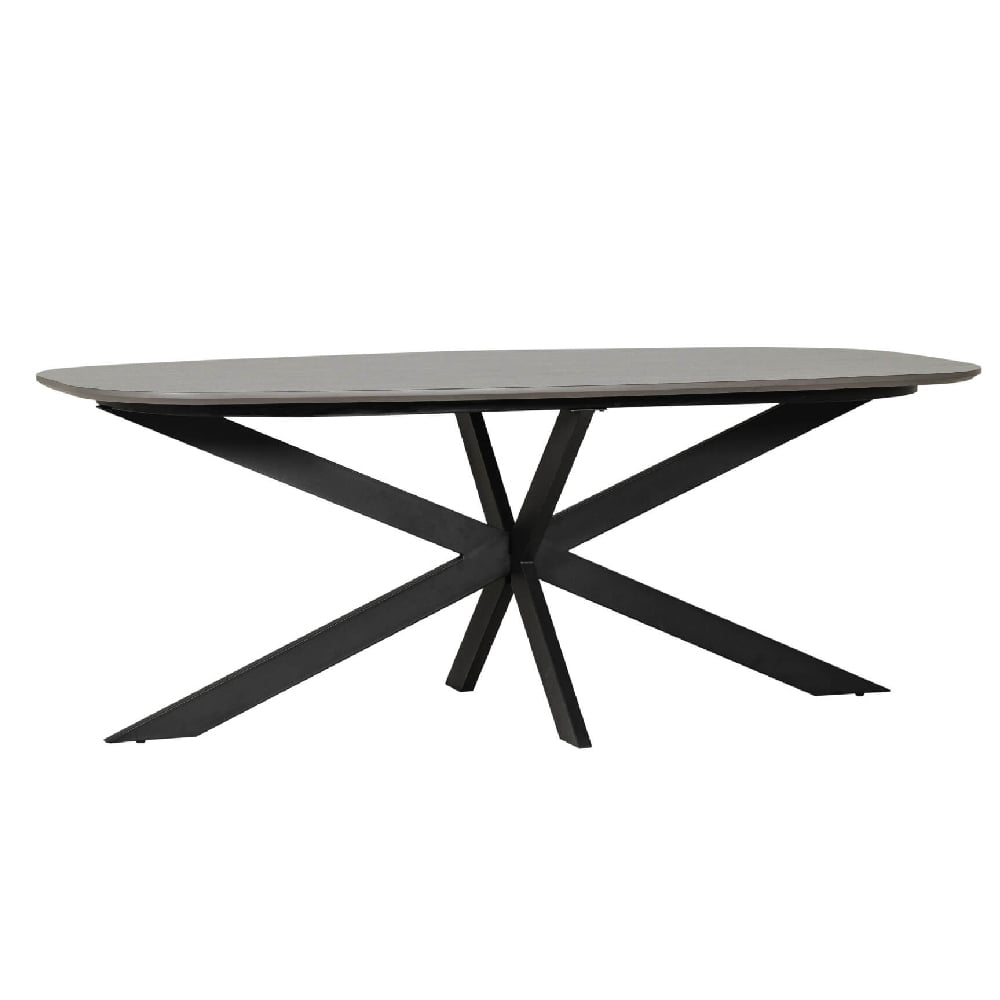 Read more about Santiago wooden large oval dining table in smoke