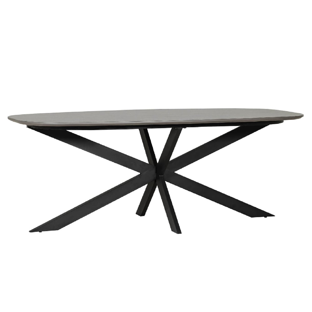 Read more about Santiago wooden small oval dining table in smoke