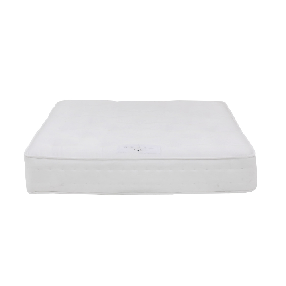 saratoga 1400 fabric king size pocket mattress in white