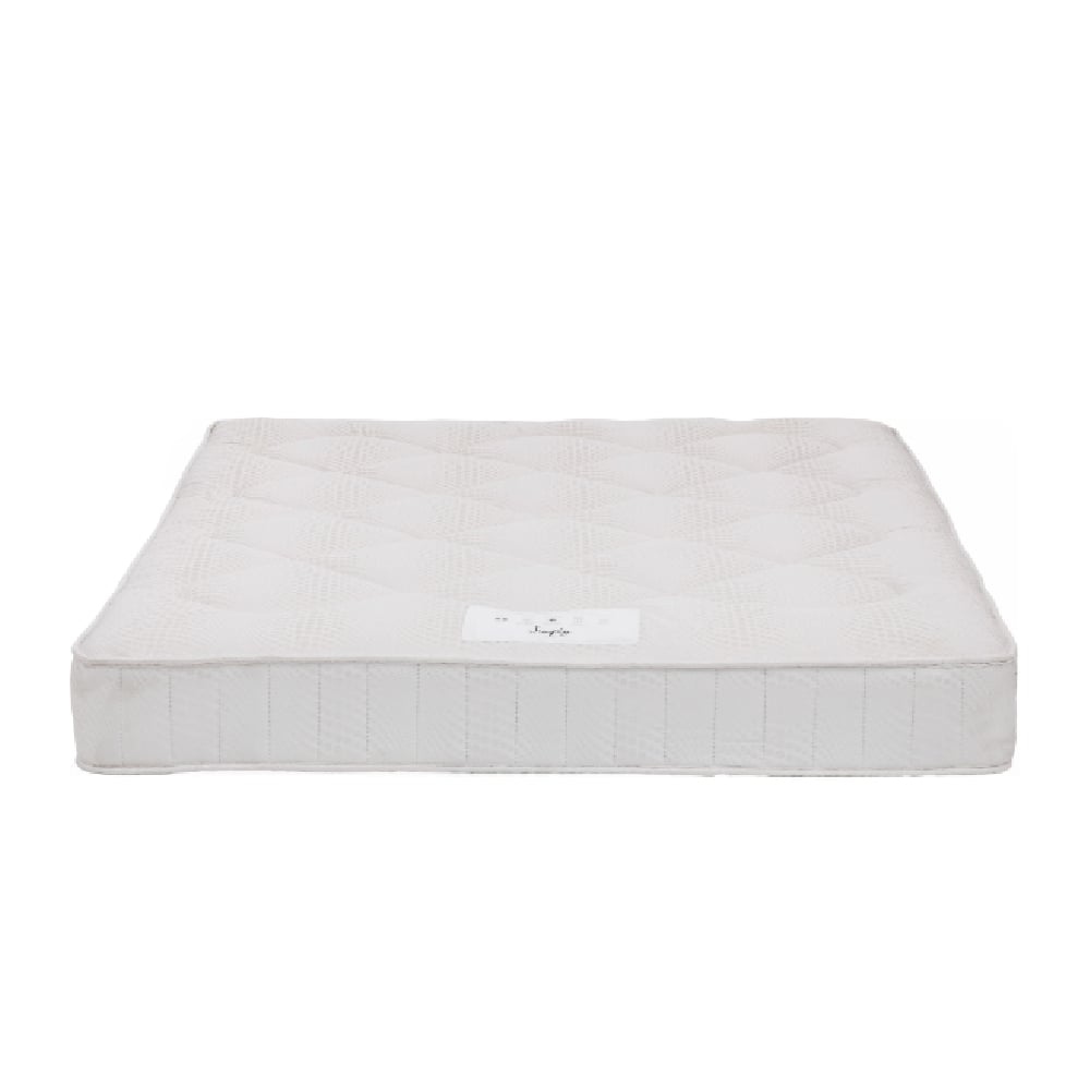 saratoga fabric single mattress in white