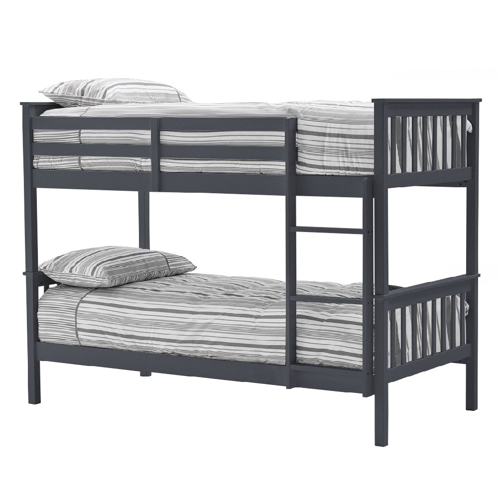 Product photograph of Sarnia Wooden Children Bunk Bed In Grey from Furniture in Fashion