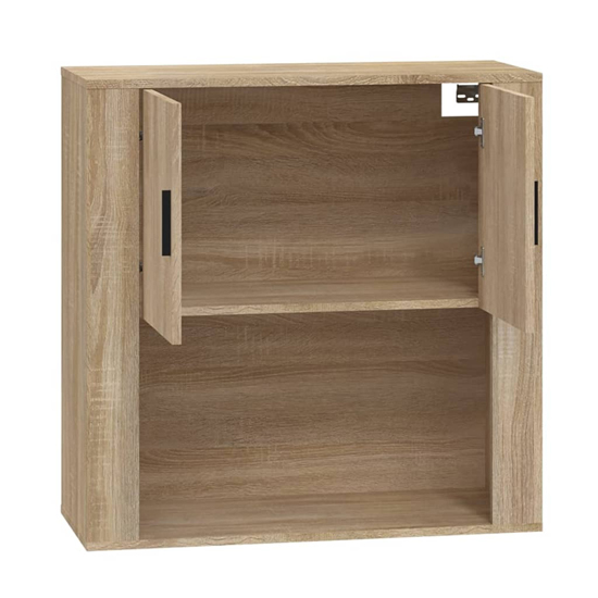 Sarnia Wooden Wall Storage Cabinet With 2 Doors In Sonoma Oak ...