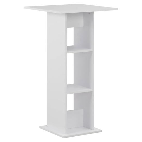 Sasha Square Wooden Bar Table In White 