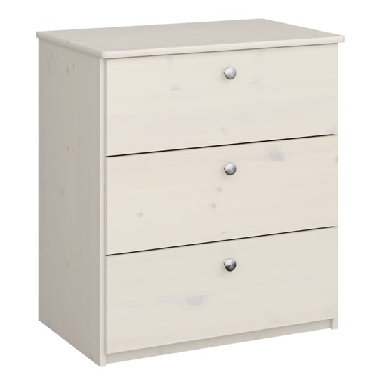 Read more about Satria kids wooden chest of 3 drawers in whitewash