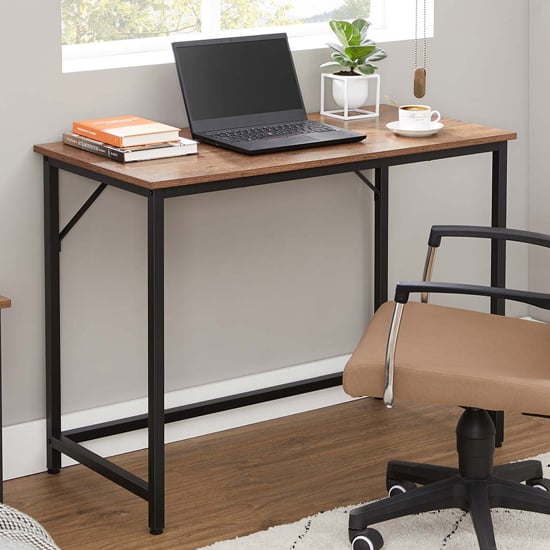 Scranton Rectangular Wooden Computer Desk In Hazelnut Brown | FiF