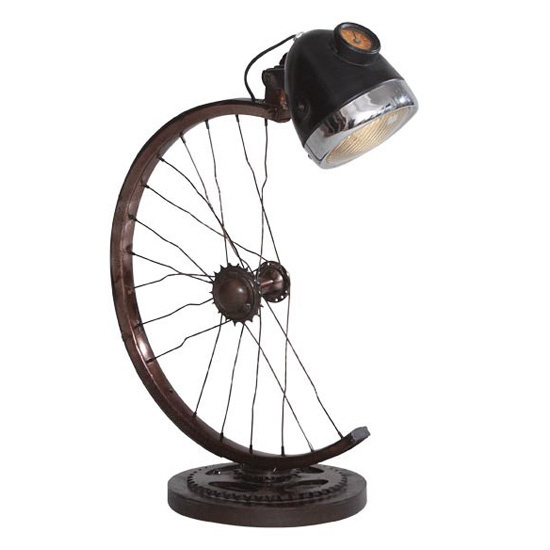Product photograph of Secundus Half Cycle Wheel Table Lamp from Furniture in Fashion