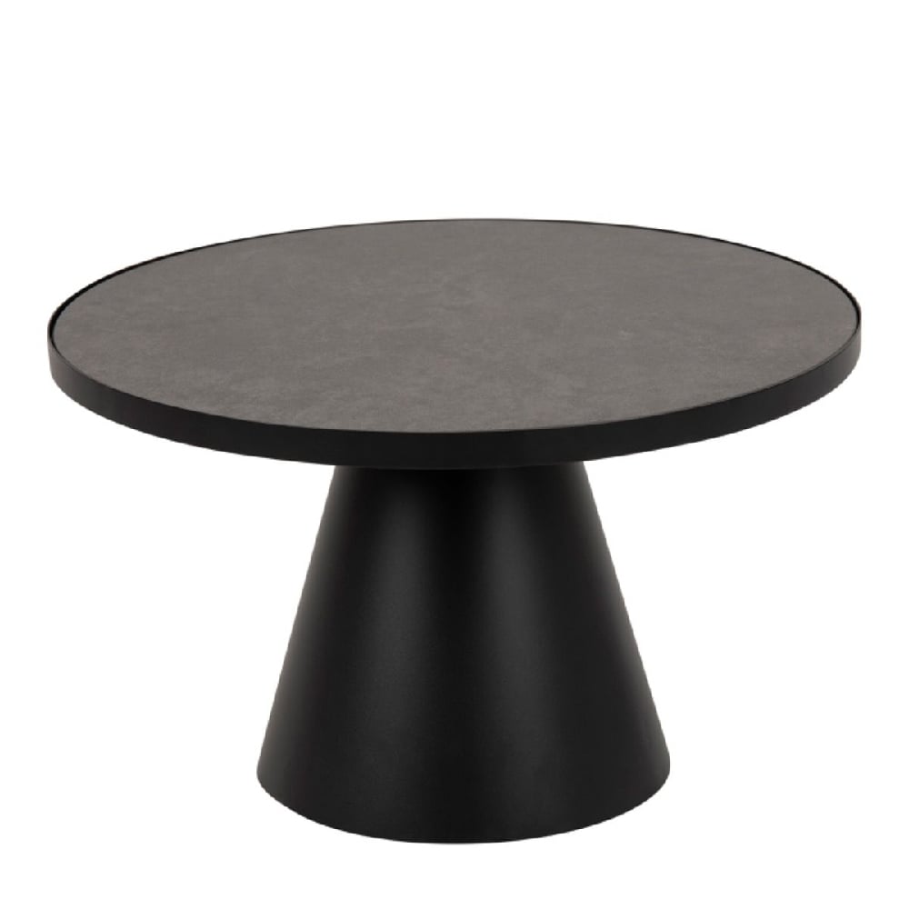 seguin ceramic coffee table large round in black