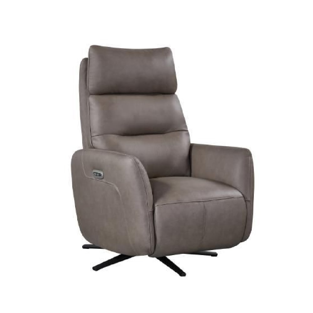 Read more about Seneca leather electric recliner chair in dark taupe