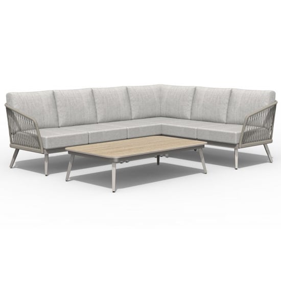 Read more about Seras modular lounge set with coffee table in mottled sand