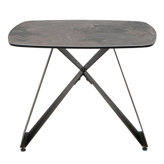 Read more about Seta square stone lamp table with black metal base