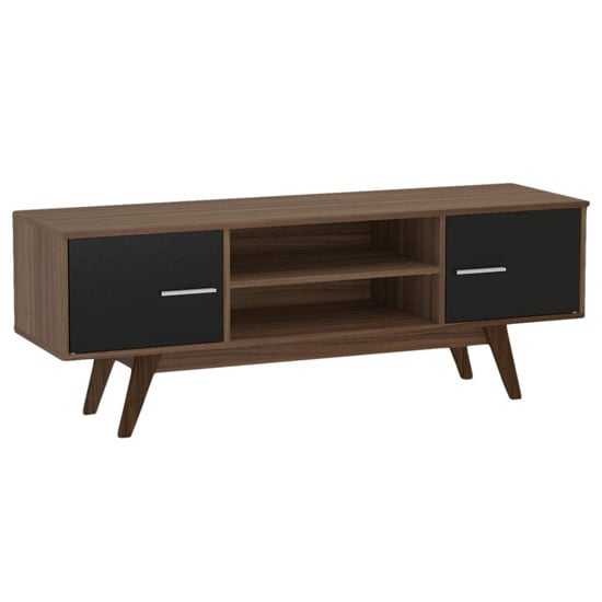 Shard Wooden TV Unit In Walnut And Black | Furniture in Fashion