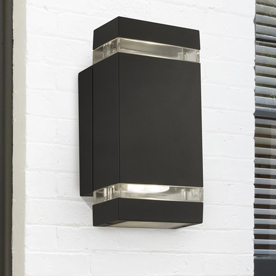 Read more about Sheffield led outdoor wall light with glass diffuser in grey