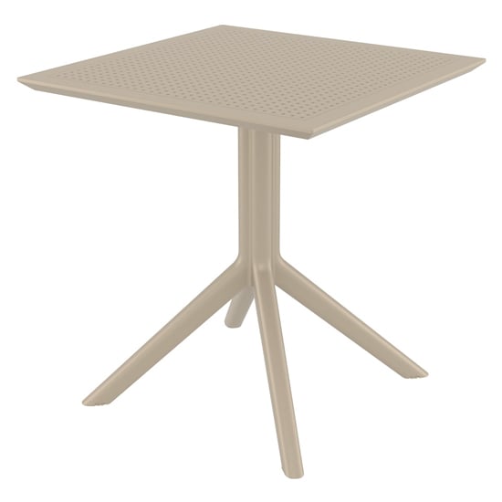 Photo of Shipley outdoor square 70cm dining table in taupe