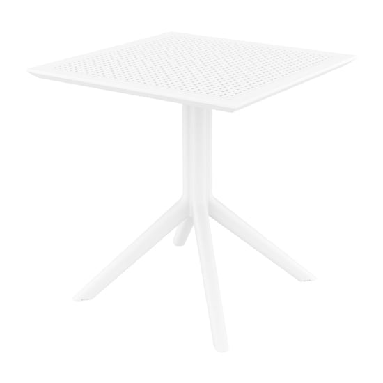 Photo of Shipley outdoor square 70cm dining table in white