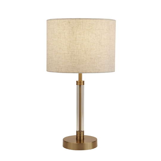 Siena Table Lamp In Bronze With Oatmeal Shade | Furniture in Fashion