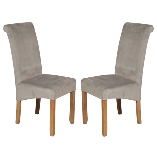 Sika Grey Velvet Dining Chair In Pair | Furniture in Fashion