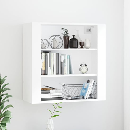 Product photograph of Silvis Wooden Wall Shelving Unit In White from Furniture in Fashion